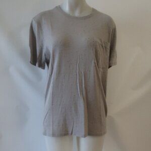 Mens ATM Gray, Black Speckled T-Shirt M